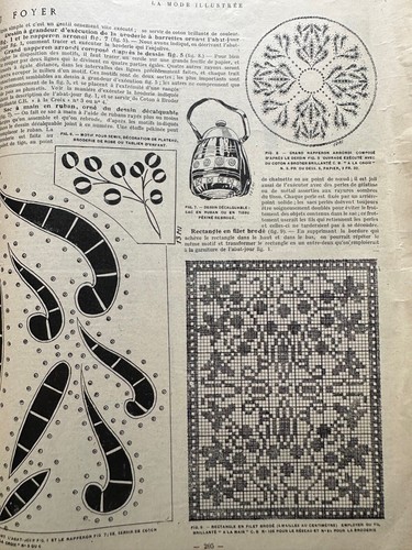 Original April 9, 1922 French MODE ILLUSTREE magazine - Art Deco Color Cover - Picture 7 of 9