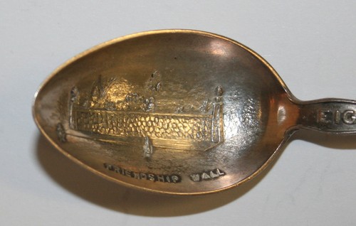 Vintage Friendship Wall Eight Annual Dividend Sterling Silver 4 1/4"Souvnr Spoon - Picture 2 of 4