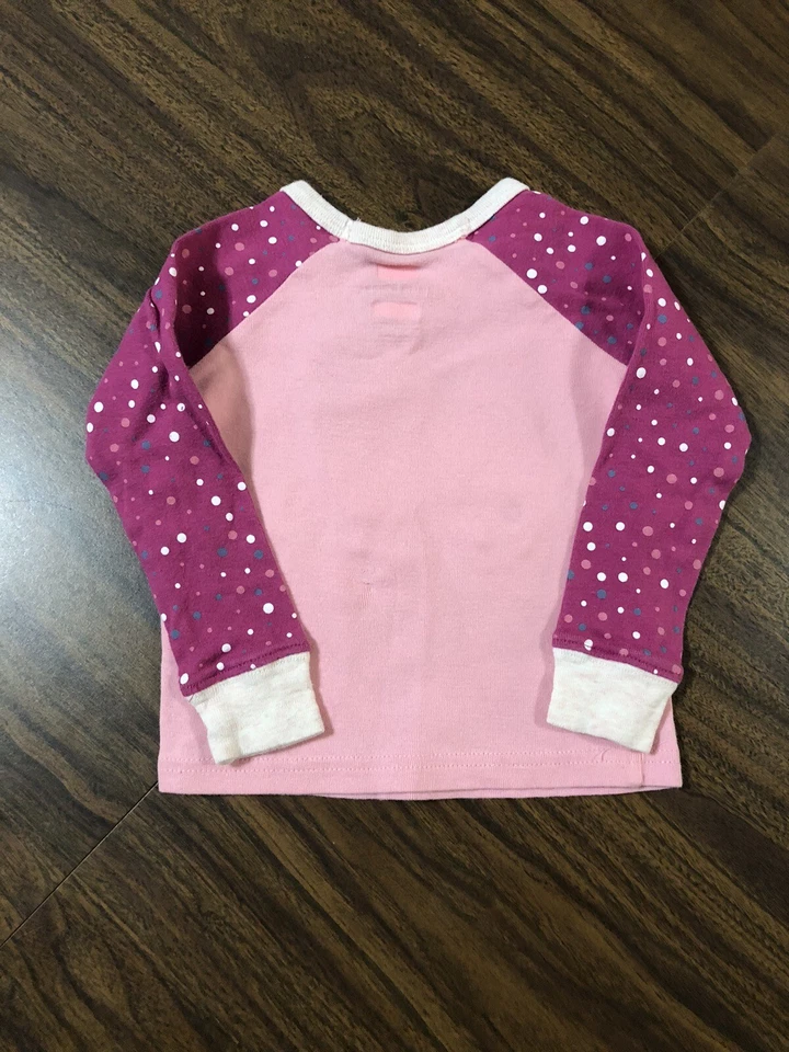 4t John Deere toddler girls shirt pink Pony Flowers size 4 Long Sleeve Farmcore - Image 2 of 3