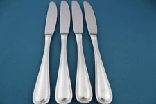 4 Dinner Knives Hollow Towle BEADED ANTIQUE 18/8 Stainless Korea 8 7/8"