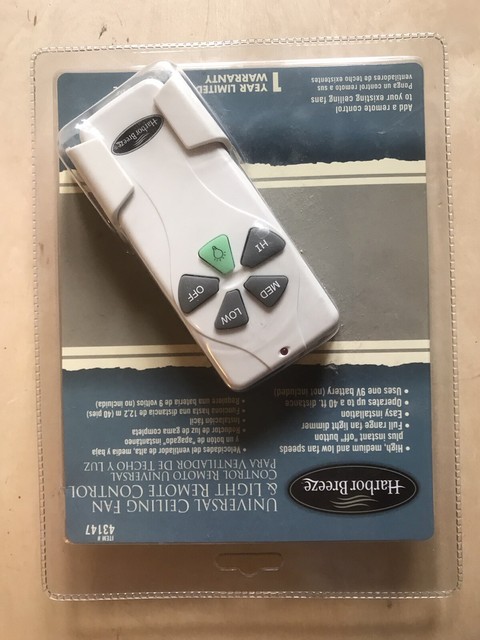 Harbor Breeze Universal Ceiling Fan Light Remote Control 43147