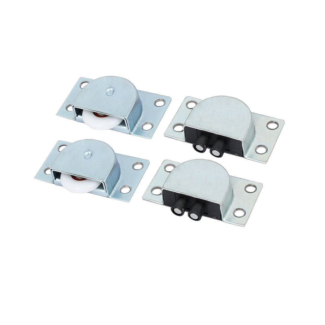 Furniture Wardrobe Stainless Steel Sliding Door Roller 24mm Dia Wheel 2 Sets-image