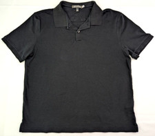 Banana Republic Polo Shirt, Men L, Luxury Touch Performance Short Sleeve, Black
