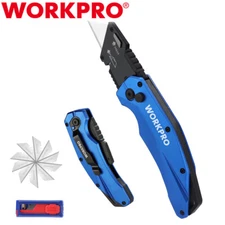 WORKPRO Folding Utility Knife Heavy Duty Quick Change Blade Razor Knife 10 Blade