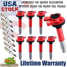 8Packs High Performance Ignition Coils & Spark Plug For Ford F150 Mustang 5.0L