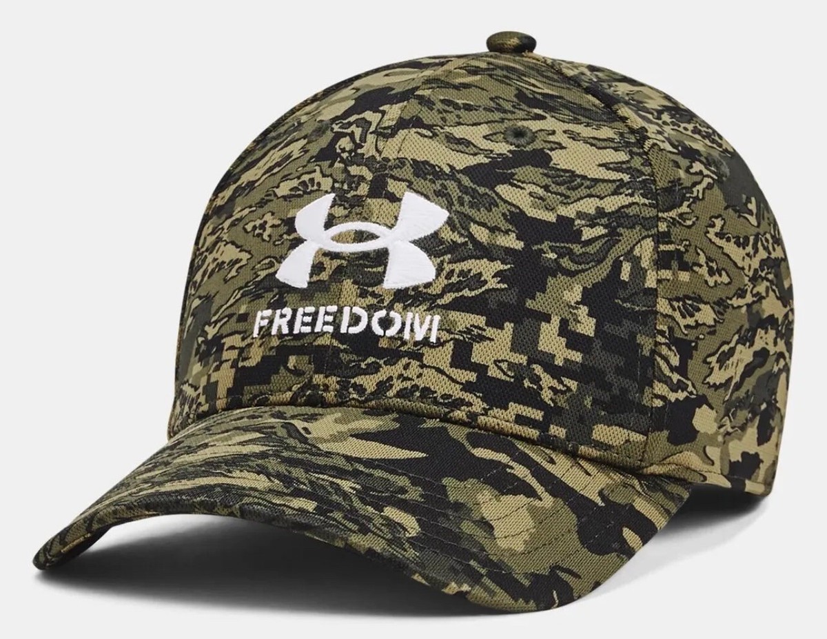 Under Armour Hat Mens Flex UA Freedom Blitzing Embroidered Green