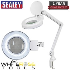 Sealey Work Light Bench Mounting Magnifying 48 SMD LED 230V