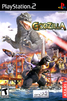 Godzilla Save The Earth PS2 BOX ART Premium POSTER MADE IN USA