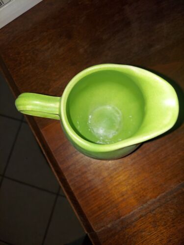 Royal Stone stoneware creamer lime green royal china Inc. Ohio - Picture 2 of 3
