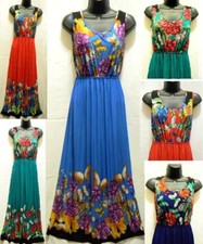 Bohemian Summer Maxi Dress Sundress Sun Evening Long Boho Flower M L XL 2X NEW