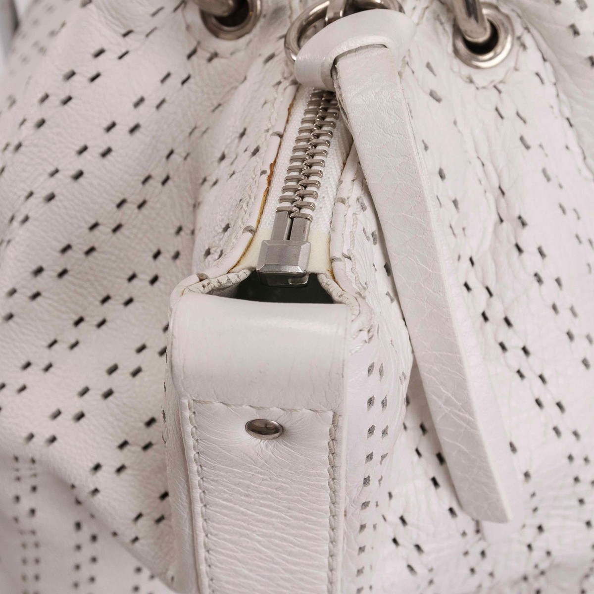 Authentic Chloé White Kerala White Leather Tote Bag | eBay