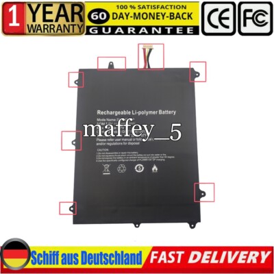 7.6V 5000mAh 38Wh PL3097140 2S Akku battery für Trekstore Primebook C13