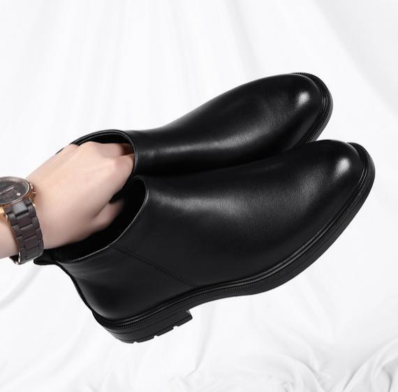 Men's Chelsey Ankle Boots Shoes Business Casual Pointy Toe Zipper Fashion  New