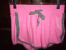 T10 EUC Girls Size 10 Justice Active Shorts Heather Pink Gray