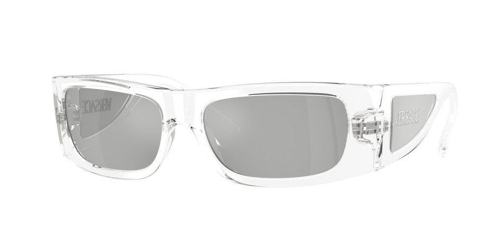 Versace VE4482 148/8V Tranparent/Clear Silver Mirror Sunglasses DA