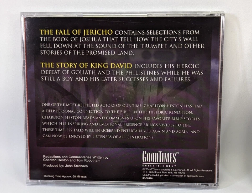 Charlton Heston Presents The Word Beginning Exodus Fall of Jericho King David Foto 4 de 4