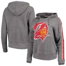 Tampa Bay Buccaneers Women's Junk Food Throwback Pullover Hoodie Size Small