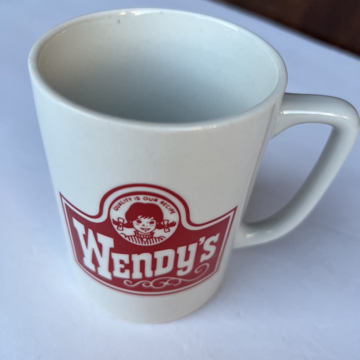 Rare Wendys Hamburger Fast Food Restaurant Coffee Cup Winter Texan 