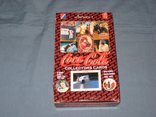 Vintage 1993 Series 1 1993 Coca-Cola Collectors Cards Opened Coke Box and Packs
