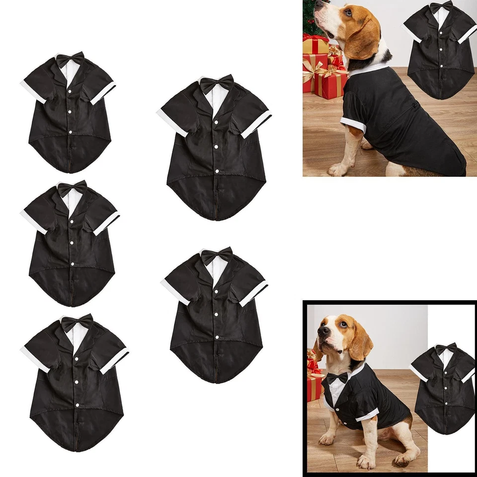 Dog Prince Wedding Bow Tie Suit Dogs Tuxedo Wedding Party Suit for Pet Dog - Image 2 of 2