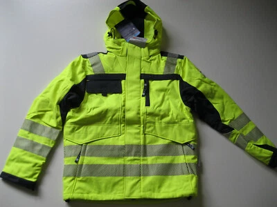 Krapp 3M Scotchlite Reflective Warnschutz Signaljacke Regenschutz Arbeits-Parka
