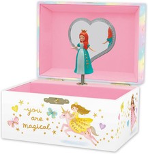 Giggle Honey Musical Princess Jewelry Box for Girls - Kids Pink