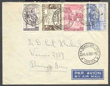1960 Italy To Argentina Buenos Aires Airmail Cover With 4 Colours Stamps