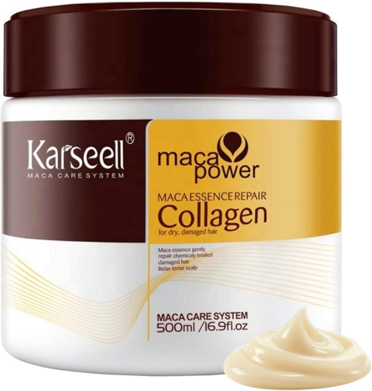 Maschera Capelli Professionale Collagene Olio Di Argan Cocco Karité Nutriente Id