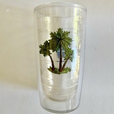 Old Style Patch/Insulated Tervis 16 oz Tumbler/Palm Trees/Made in USA/Preowned