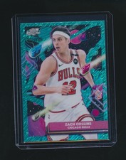 ZACH COLLINS 2025-26 TOPPS CHROME COSMIC AQUA REFRACTOR PARALLEL 042/199 #86