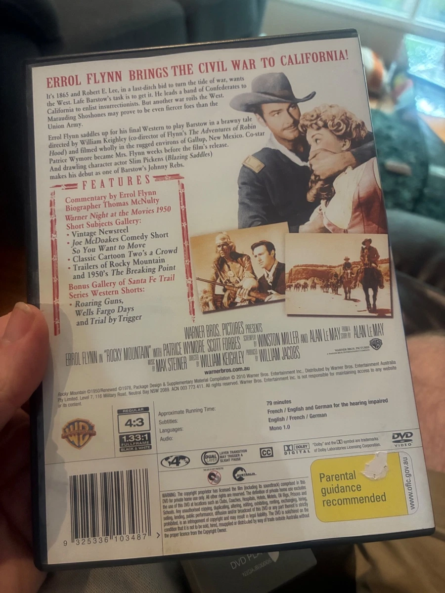 ROCKY MOUNTAIN - Errol Flynn, Patrice Wymore, Scott Forbes - DVD