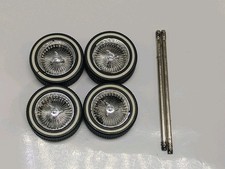 Jada Toys 124 Lowrider Chrome Dayton Wire Replacement Car Wheels Tires Axles