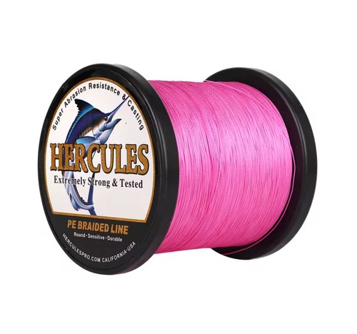 Braid Sea Fishing Line HERCULES 4 Strand Sea Saltwater Line 2000m Pink Various - Picture 3 of 12