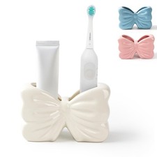 Bow Toothbrush Holder   2-Slot Toothbrush and Toothpaste Holder Cute Toothbru...