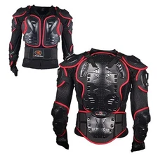  Motorcycle Jacket Full Body Armor,Chest Protection Dirt Bike Gear X-Large Red