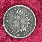 1859 Indian Head Penny Beautiful Coin, First Year VERY FINE US TYPE COIN