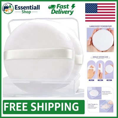 Set of 2 Soft Powder Puffs - Ideal for Gentle Application of All Body Powders