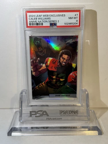 2024 Leaf Anime Nation Series 2 #82/99 Caleb Williams RC #7 PSA 8 - POP 3!
