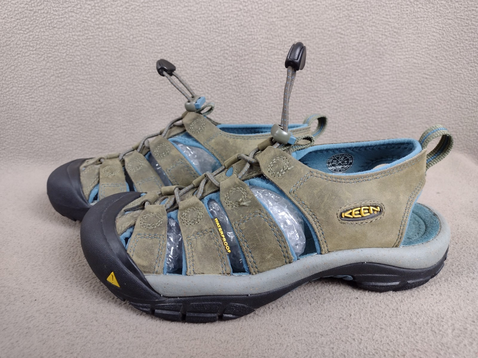 Keen Sandalo Donna 7.5 Newport Marrone Blu Impermeabile Lavabile
