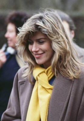 British newsreader television presenter Selina Scott wearing a cam- Old Photo