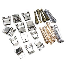 24 In 1 Bolo Tie Findings Cowboy Tie Tips Replacement End Caps Kit Slider DIY