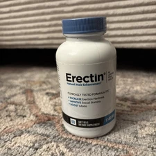 Erectin Natural Male Enhancement 60 Soft Gels For Sexual Health Exp 03/26