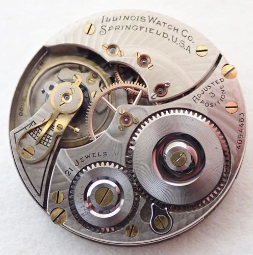 ANTIQUE 16s ILLINOIS GRADE 606 21 JEWEL OPEN FACE POCKET WATCH MOVEMENT