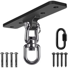 Schaukel Deckenhaken, Boxsack Deckenhalterung Schwenkbar 4-Loch Hängematte Be...