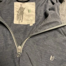 Men’s linksoul size large quarter zip active performance top with work logo