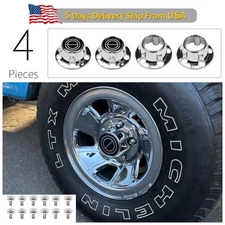 4Pcs Wheel Hub Center Caps Fit For Ford F-150 / Bronco 1980 -1988, 1990 - 1996