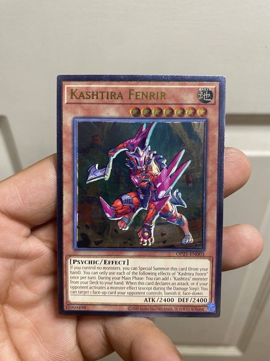 KASHTIRA FENRIR ULTIMATE RARE OP21-EN003 NM OTS PACK YUGIOH FOIL