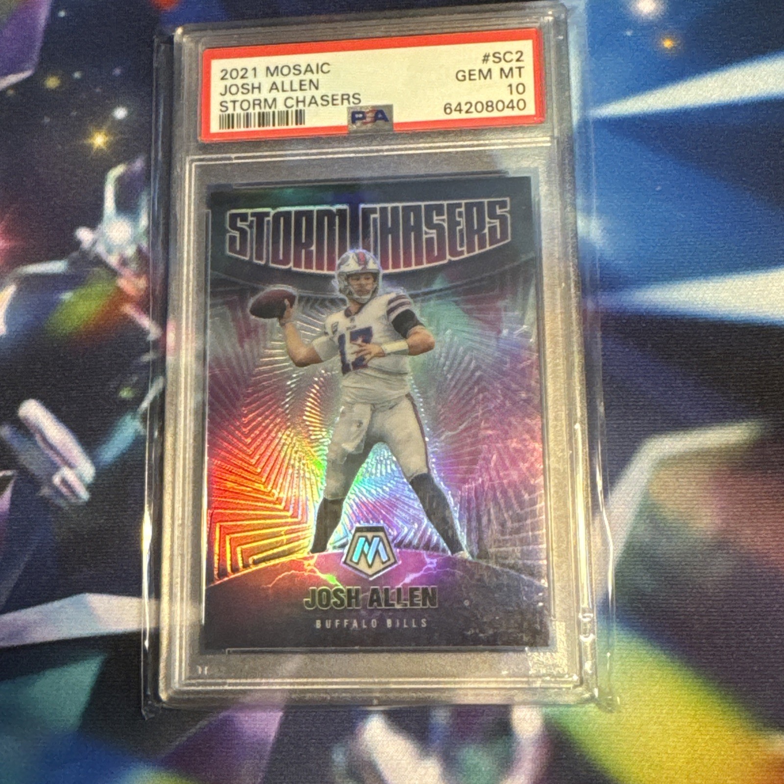 2022 Panini Mosaic Storm Chasers #3 Josh Allen Buffalo Bills PSA 10