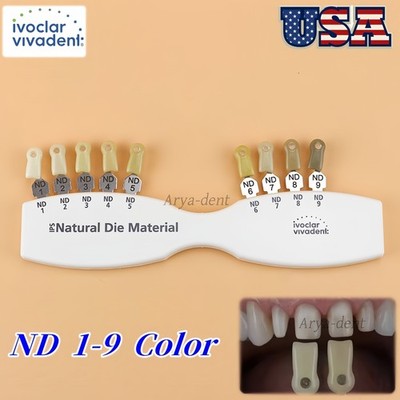 Dental Ivoclar Vivadent Teeth Bleaching Shade Guide ND1-9 Color IPS Natural Die