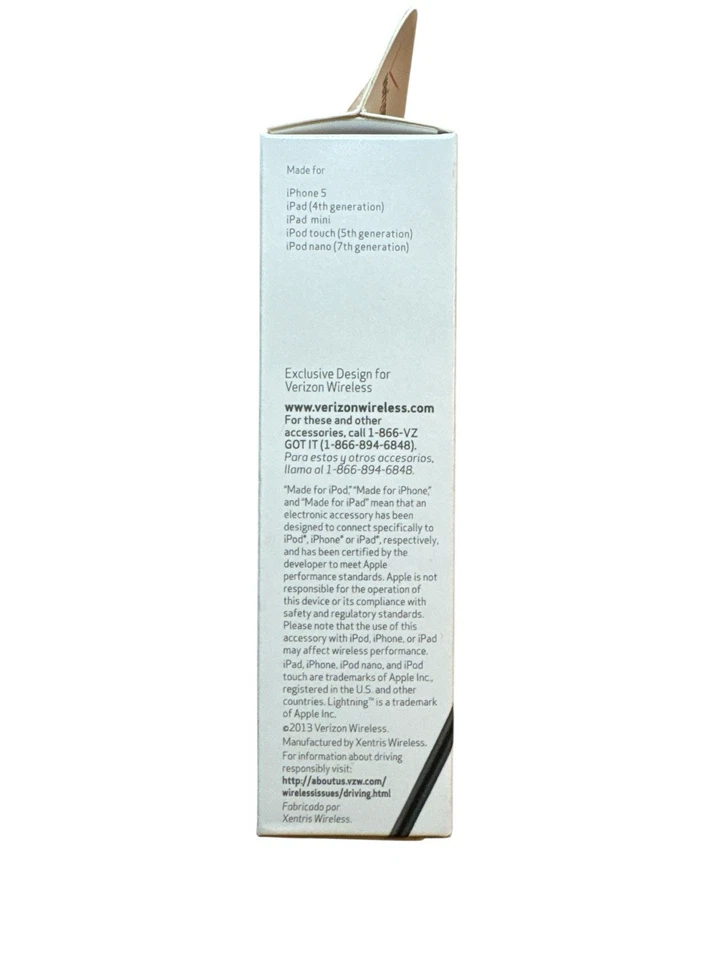 Verizon Vehicle Charger 9 ft Coiled Cable lightning connector MFi-Certified - Image 3 of 3